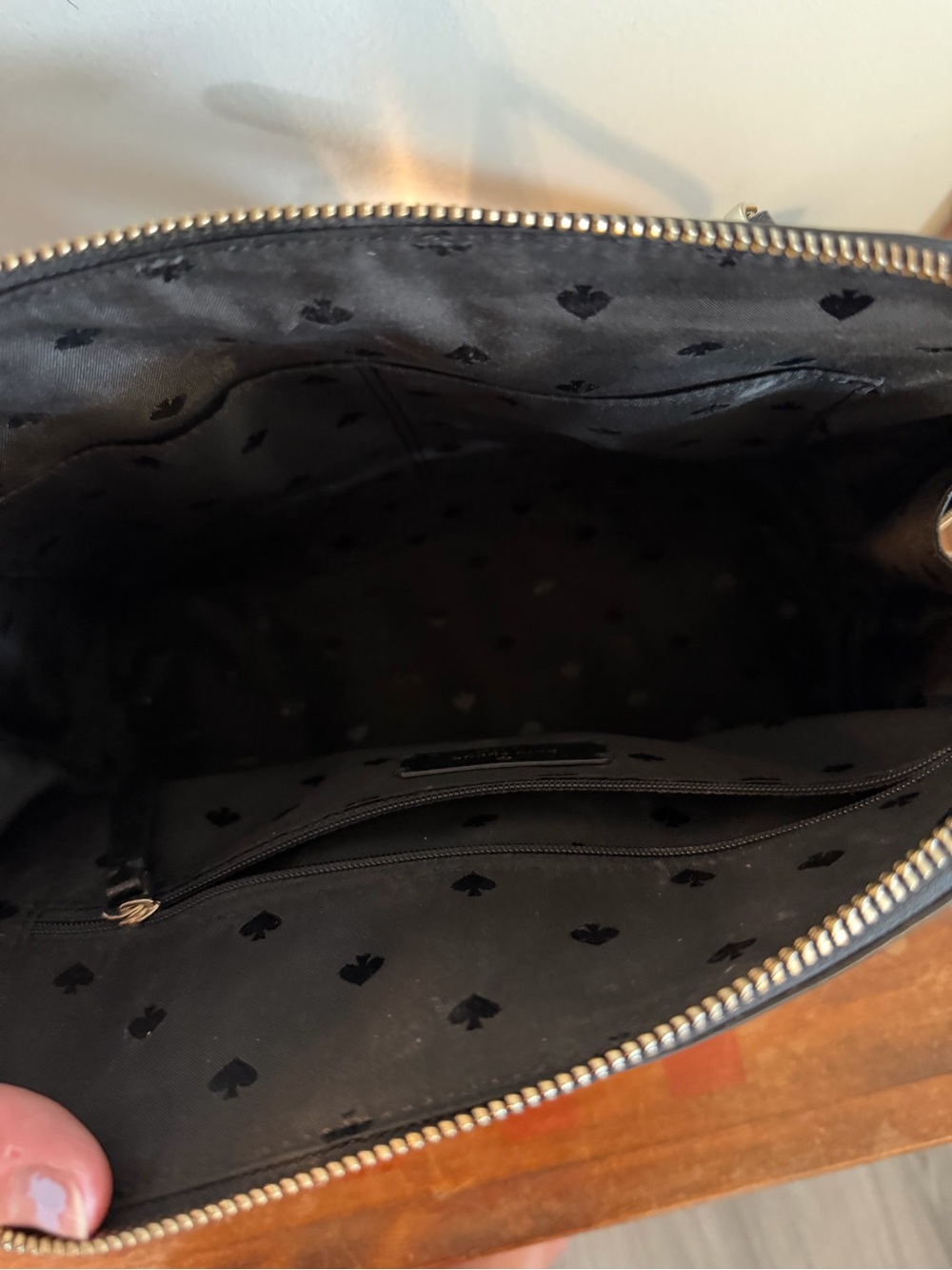 kate spade Black Leather Dome Satchel with Crossbody Strap - Picture 5 of 8
